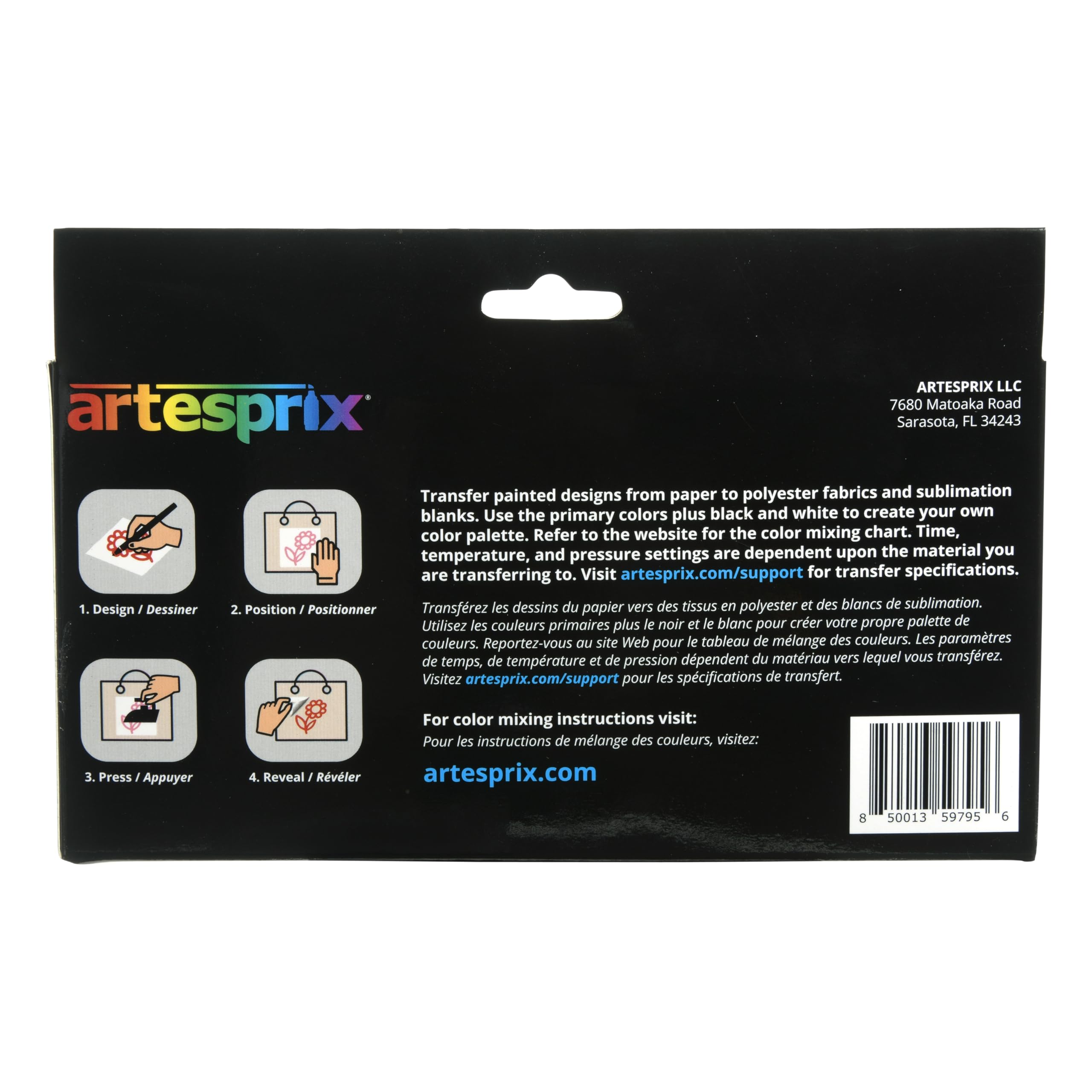 Artesprix Iron-on-Ink Sublimation Acrylic Paint Set