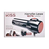 Handle-Less 1875W Ceramic Tourmaline Hair Dryer, Effortless Styling Precision Blow Dryer, Cool Touch Nozzle, Triple-Layer Heat Insulation Technology, Heat Resistant Cap, 3 Styling Attachments