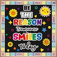Classroom Bulletin Board Decoration Set Welcome Banner Wall Door Decor Colorful Classroom Decorations for Kindergarten Preschool Elementary Middle School(Be The Reason Someone Smile Today)
