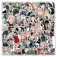 50pcs SPY×Family Stickers for Water Bottles, Cute Cartoon Anime Waterproof Vinyl Decals for Kids Teens Laptop Notebook Phone Case Luggage Guitar Skateboard Bike