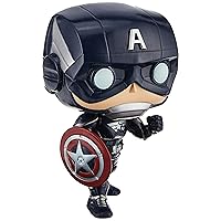 Funko - 0889698478182 Marvel Avengers Game Action Figure - Captain America GITD Exclu Pop 10 cm