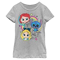 Disney Doorables Jumble Ariel Stitch Alice Girls Short Sleeve Tee Shirt