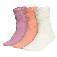 adidas Women's Super Soft Cushioned Comfort Cozy Crew Socks (3-Pair)