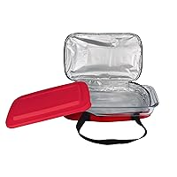 HW1236 Glass Casserole with Insulated Bag, Ideal for Picnic, Potluck, Hiking & Beach Trip-Retains Hot and Cold Temperature of Food, Overall12 