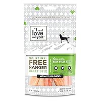 I and love and you Free Ranger No Stink! Natural Grain Free Bully Stix - Low Odor, 100% Beef Pizzle, 6-Inch, Pack of 5