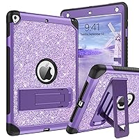 YINLAI for iPad 6th 5th Generation Case 9.7-Inch 2018/2017, iPad Pro 9.7/iPad Air 2nd Case,Glitter Sparkle Women Girls Kids Kickstand Shockproof Protective A1893/A1954/A1822/A1823 Tablet Cover,Purple