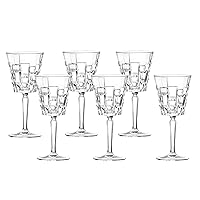 RCR by Lorren Home Trends Lorren Home Trends Etna Set of 6 Goblets Red Wine, Clear