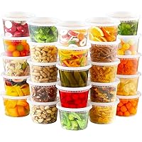 32 Sets 16 oz Plastic Deli Food Containers With Lids, Airtight Food Storage Containers, Freezer/Dishwasher/Microwave Safe, Soup Containers For Takeout Meal Prep Storage