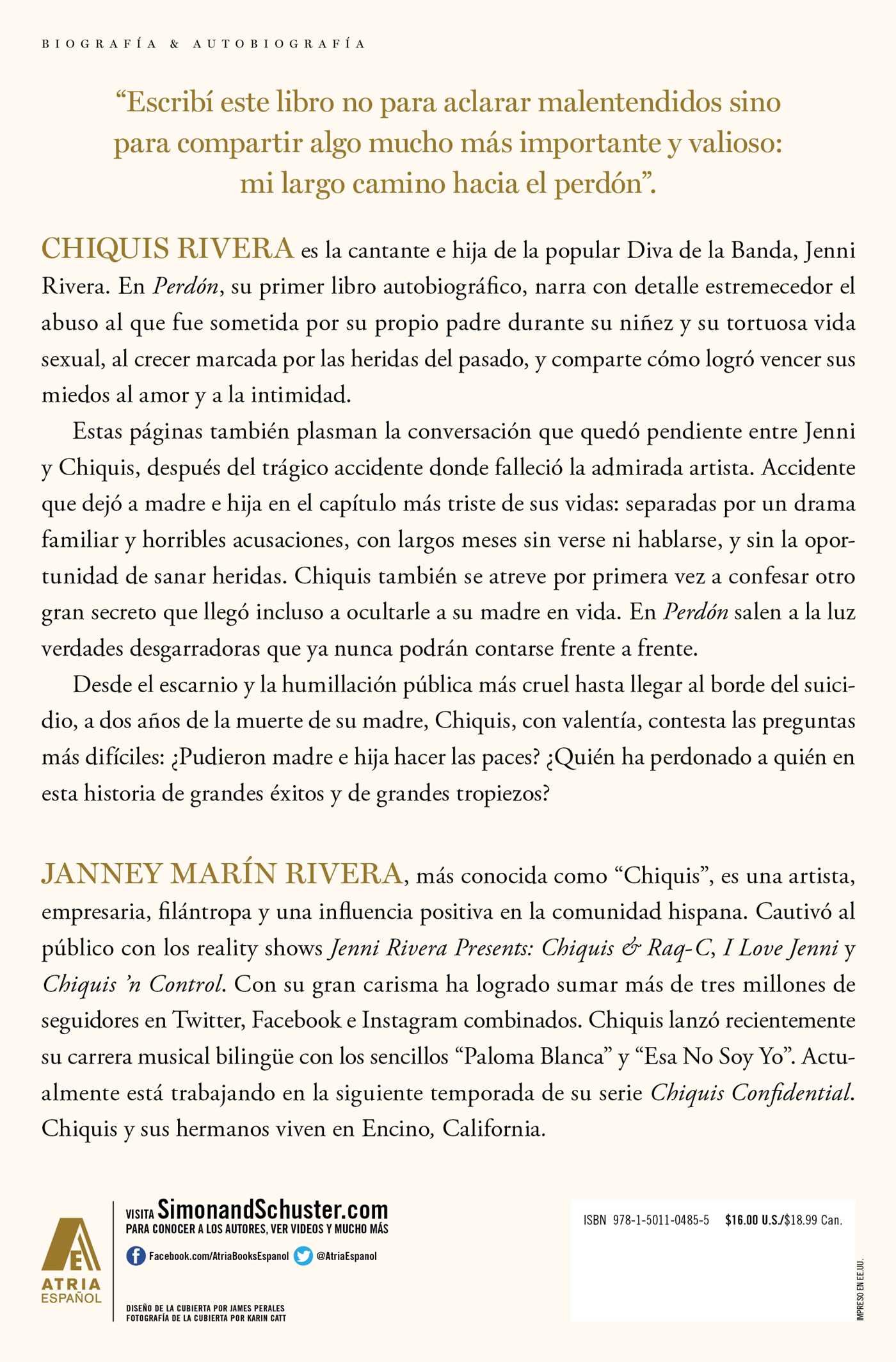 Perdón (Forgiveness Spanish edition) (Atria Espanol)