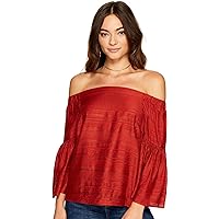 1.STATE Womens Textured Knit Blouse