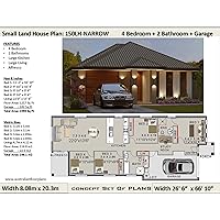 Small Lot - Narrow Land House Plan - 4 Bedroom 2 Bathroom Lock Up Garage : Concept plans includes detailed floor plan and elevation plans Small Lot - Narrow Land House Plan - 4 Bedroom 2 Bathroom Lock Up Garage : Concept plans includes detailed floor plan and elevation plans Kindle