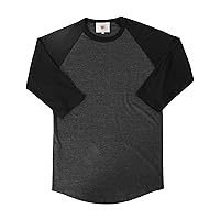 Mens 3/4 Sleeve Raglan T Shirts Baseball Jersey Casual Contrast Athletic Workout Performance Athletic Sport Tee