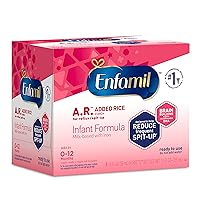 Enfamil A.R. 6 bottles (2 fl oz each), Ready to Feed Baby Formula Bottles, reduces spit up in 1 week, Omega 3 DHA & Iron, thickened with rice starch
