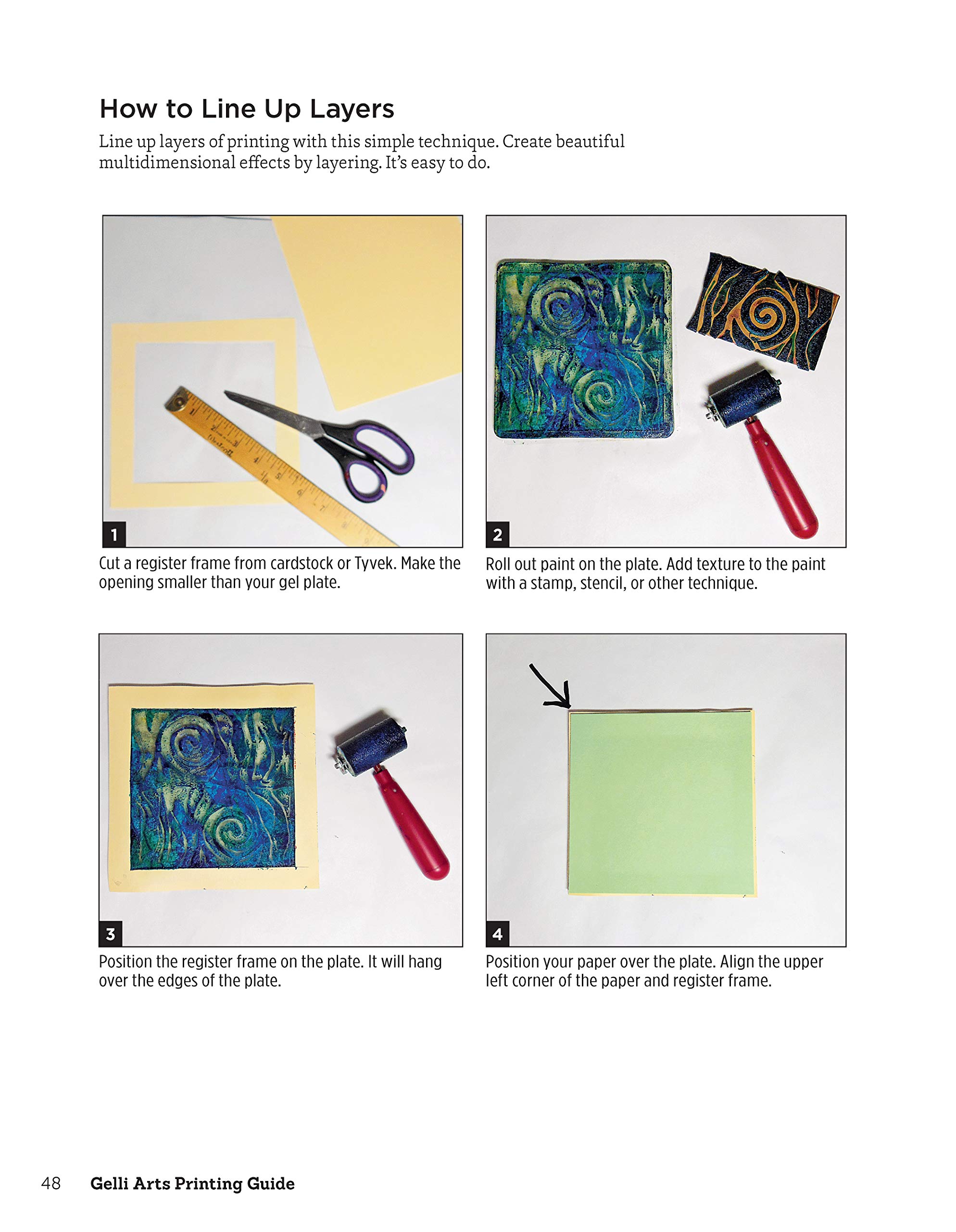 Gelli Arts (R) Printing Guide: Printing Without a Press on Paper and Fabric Using the Gelli Arts (R) Plate (Design Originals) 32 Beginner-Friendly Step-by-Step Projects, Techniques, and Inspiration