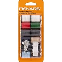 Fiskars Hand Sewing Thread, Sewing Accessories and Supplies for thread for sewing, 12 Standard Color Pack