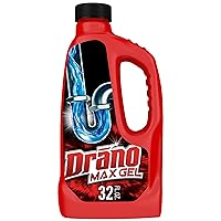 Drano Max Gel Drain Clog Remover and Cleaner for Shower or Sink Drains, Unclogs and Removes Hair, Soap Scum, Blockages, 32 oz