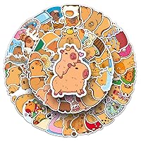 100 PCS Capybara Stickers for Kids Teens Adults Kawaii Stickers Waterproof Vinyl Cute Animal Stickers for Water Bottle Laptop Phone Pencil Case Bike Luggage Skateboards Decals