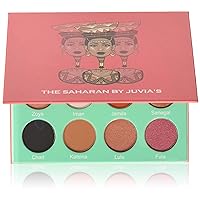 Juvia's Place The Saharan - Reds, Black, White, Golds, Peach, Shades of 12, Nude Eyeshadow Palette, Professional Eye Makeup, Pigmented Eyeshadow Palette for Eye Color & Shine