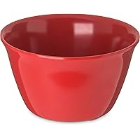 Carlisle FoodService Products Dallas Ware Reusable Plastic Bowl Bouillon Cup Bowl for Home and Restaurant, Melamine, 8 Ounces, Red, (Pack of 24)