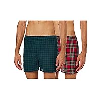 Hanes Mens 2-Pack Inside Exposed Waistband Woven Boxers