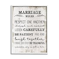 Stupell Industries Marriage Rules Home Family Inspirational Word Textured Design, Design by Daphne Polselli