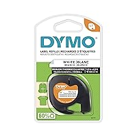 DYMO 18771 LT Iron-On Fabric Labels, 1/2-Inch x 6.5-Foot Roll, Black Print on White, Iron On, for LetraTag Printers