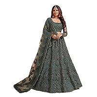Trendy Sequins Embroidered Net Party Wear Lehenga Choli Indian Woman 6192