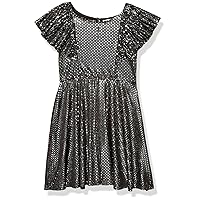 Emily West Girls' One Size High Neck Glitter Lace Sleeveless Party Dress