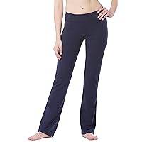 Fishers Finery Women's Organic Cotton Blend Bootcut Yoga Pant; Athletic Casual Pant