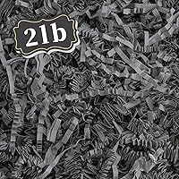 ZEBMOON 2 LB Grey Crinkle Cut Paper Shred Filler Great for Gift Wrapping, Basket Filling, Birthday, Wedding, Valentine's Day, Mardi Gras, 2024 New Year Party Decorations Filling Supplies