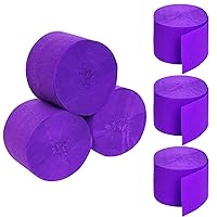 Halloween Streamers Crepe Paper Purple Streamers 492ft 6 Rolls for Halloween Party Wedding Birthday Home Classroom Office Door Wall Party Decorations