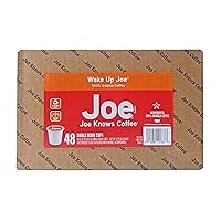 Joe Knows Coffee Single Serve Cups Pods and Capsules (Wake Up Joe, 48 Count)