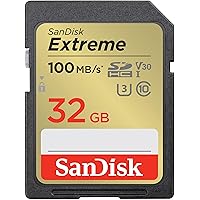 SanDisk 32GB Extreme SDHC UHS-I Memory Card - C10, U3, V30, 4K, UHD, SD Card - SDSDXVT-032G-GNCIN