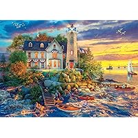 Buffalo Games - Dominic Davison - Rock Island Lighthouse - 500 Piece Jigsaw Puzzle
