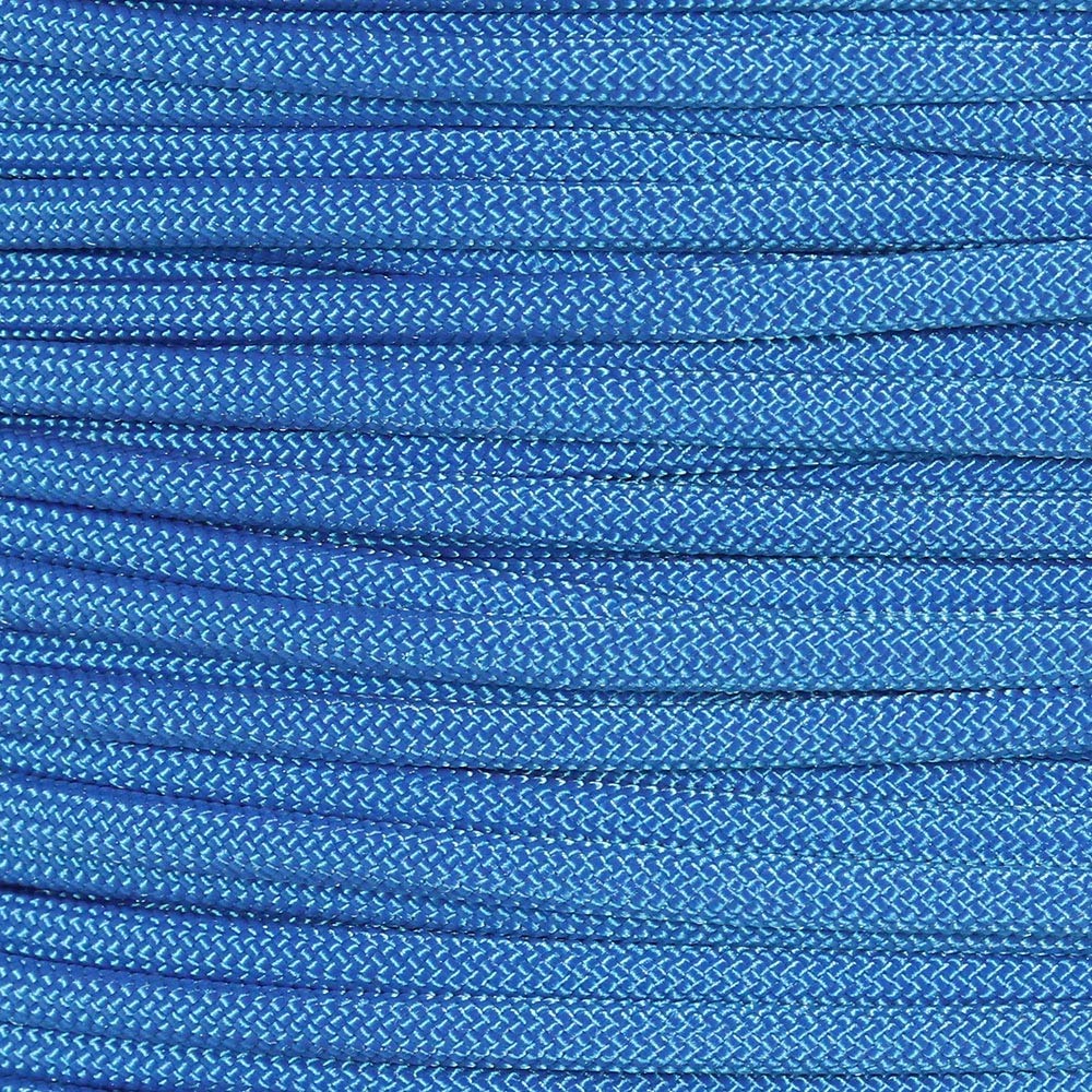 Paracord Planet 10 20 25 50 100 Foot Hanks and 250 1000 Foot Spools of Parachute 550 Cord Type III 7 Strand Paracord (Blue 100 Feet)