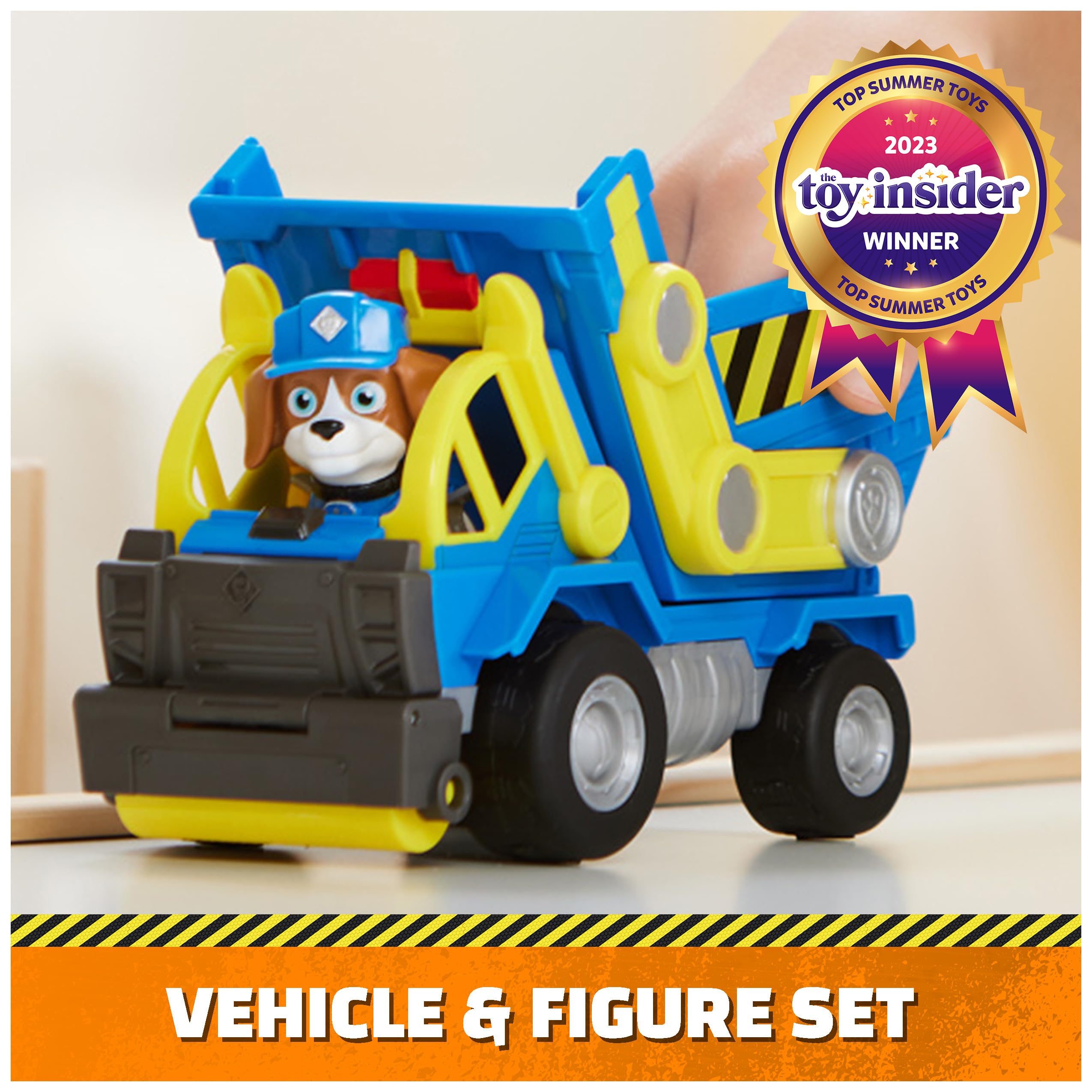 Rubble & Crew, Wheeler’s Dump Truck Toy with Movable Parts and a Collectible Action Figure, Kids Toys for Ages 3 and Up