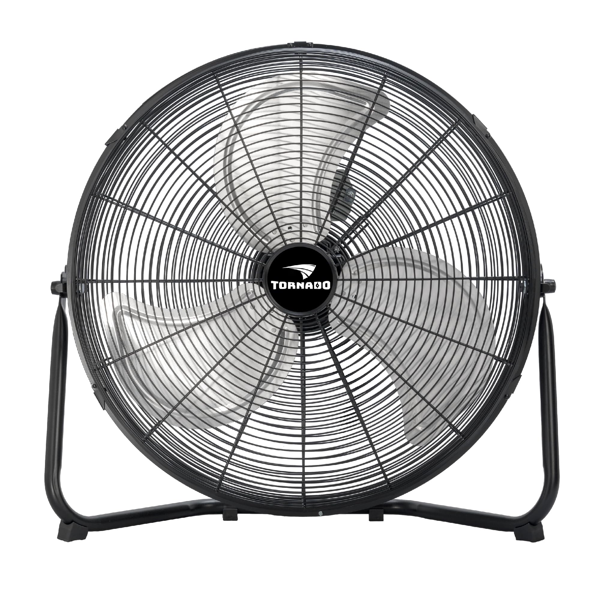 Tornado 20 Inch High Velocity Metal Floor Fan, 3-Speed Powerful Cooling for Industrial, Commercial, and Home Spaces, 120°Tilt, 6.0 FT Cord - UL safety Listed, Black