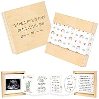 Pregnancy Announcement for Grandparents, Baby Announcement Ideas- Baby Sonogram Picture Keepsake Wooden Box- Pregnancy Reveal To Parents, First Time Grandparents Surprise Gifts