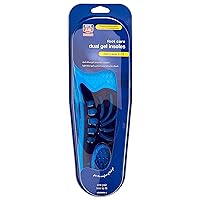 Rite Aid Dual Gel Insoles Work Insoles for Men, 1 Pair - Sizes 8-13 | Shock Absorbing Gel Shoe Inserts for Men | Reduce Fatigue | Arch Support