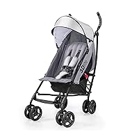 3Dlite Convenience Stroller, Gray - Lightweight Stroller with Aluminum Frame, Large Seat Area, 4 Position Recline, Extra Large Storage Basket - Infant Stroller for Travel and More