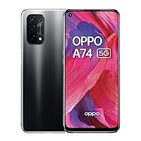 Oppo A74 5G Dual CPH2197 128GB 6GB RAM Factory Unlocked (GSM Only | No CDMA - not Compatible with Verizon/Sprint) International Version - Fluid Black