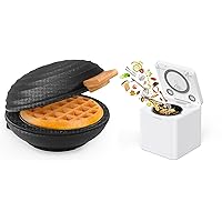 CROWNFUL Mini Waffle Maker & CROWNFUL Waste Kitchen Composter with 3.3L Capacity