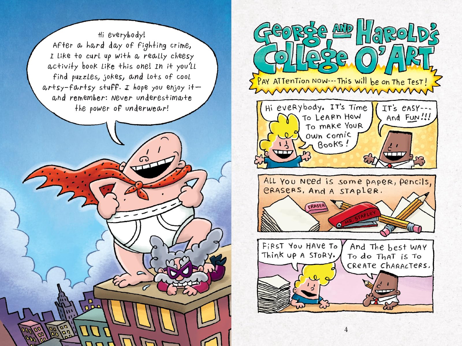 The Captain Underpants Double-Crunchy Book o' Fun: Color Edition (From the Creator of Dog Man)