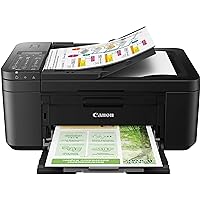 Canon PIXMA TR4720 Wireless Color All-in-One Inkjet Printer, Black - Print Copy Scan Fax - 4800 x 1200 dpi, Auto 2-Side Printing, 20-Sheet ADF, 2-Line LCD Display, DAODYANG Printer_Cable
