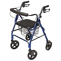 Lumex Walkabout Contour Deluxe Rollator with Seat - Larger 8