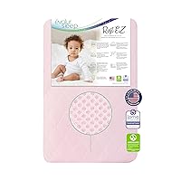 Evolur Rest EZ 2 in 1 Mini Crib Mattress, JPMA and Greenguard Gold Certified, Crafted from Recycled Sustainable Materials, Pink
