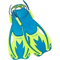 Rocks Fins, Kids Open Heel Short Fins with Adjustable Straps for Snorkeling and Swimming Quality Since 1946