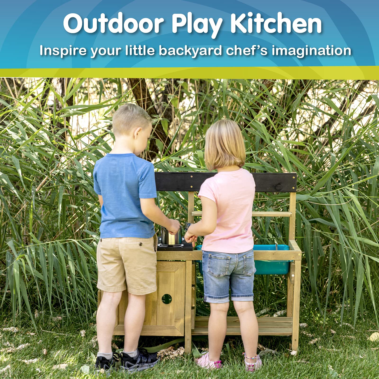 TP Toys Muddy Maker Mud Kitchen - Outdoor Kitchen Playset for Kids