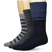 Amazon Essentials Men's Full Terry Brushed Lounge Socks, 3 Pairs
