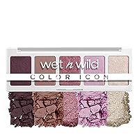 Color Icon Eyeshadow Makeup 5 Pan Palette, Purple Petalette, Matte, Shimmer, Metallic, Long Wearing, Rich Buttery Pigment, Cruelty Free